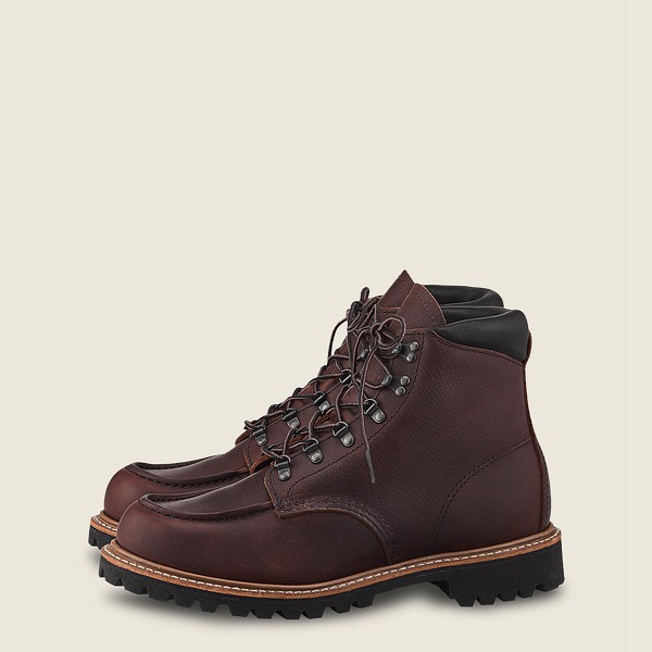 Botas Red Wing Heritage Hombre Marrom Oscuro - Sawmill - 6-Inch Oil-Slick Cuero Steel Toe - 508-WDKL